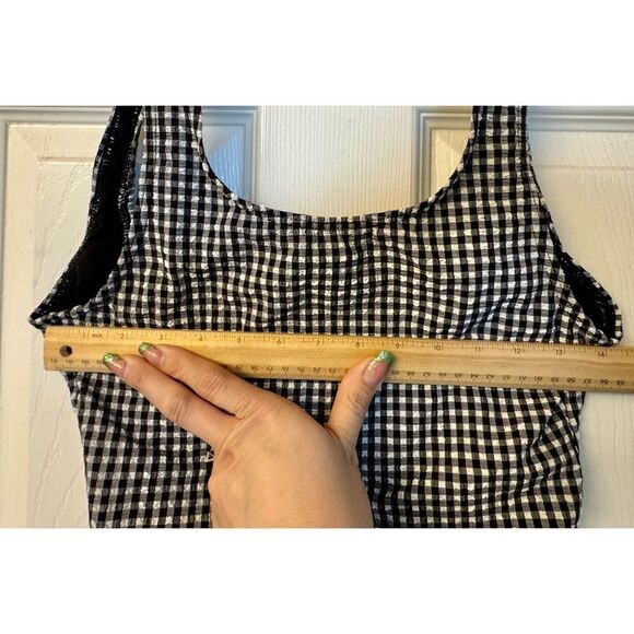 Envya One Piece Fully Lined Low Back Cheeky Hi Cut Swimsuit Crepe Front Material - Picture 8 of 11